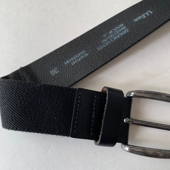 L.L. BEAN GENUINE LEATHER BLACK BELT SIZE 36  MADE IN UK RN 71341 - Picture 4 of 8